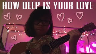 Video thumbnail of "bee gees - how deep is your love (ukulele cover)"