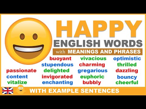 40 HAPPY Words, Meanings and Daily English Phrases To Help Improve Your English Fluency
