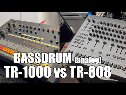 Roland TR-1000 vs. TR-808 - BASSDRUM (analog) - who wins?