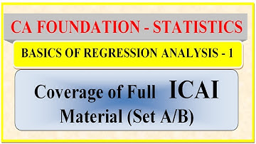CA FOUNDATION REGRESSION VIDEO 1