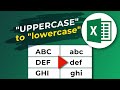 How to Change Capital Letters to Lowercase in Excel