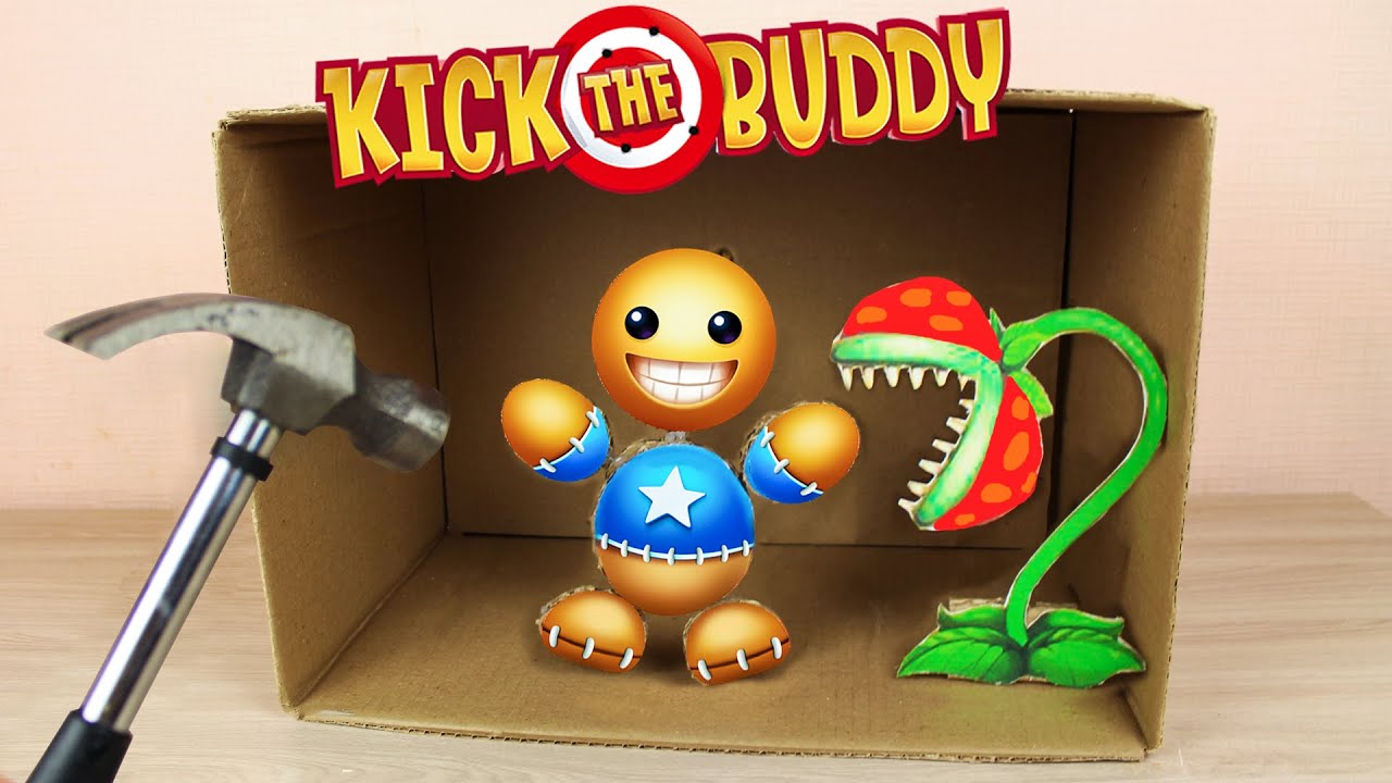 ⁣Kick The Buddy Game from Cardboard - How to Make Antistress Toy