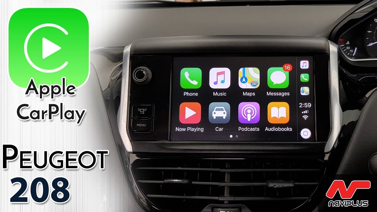 Peugeot 208 Audio Integrated Apple CarPlay / Android Auto Retrofit Pack