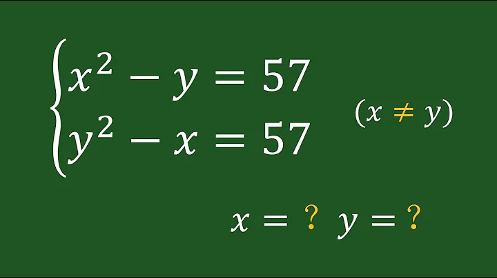 A Nice Math Algebra Problem , to find the value of x and y .
