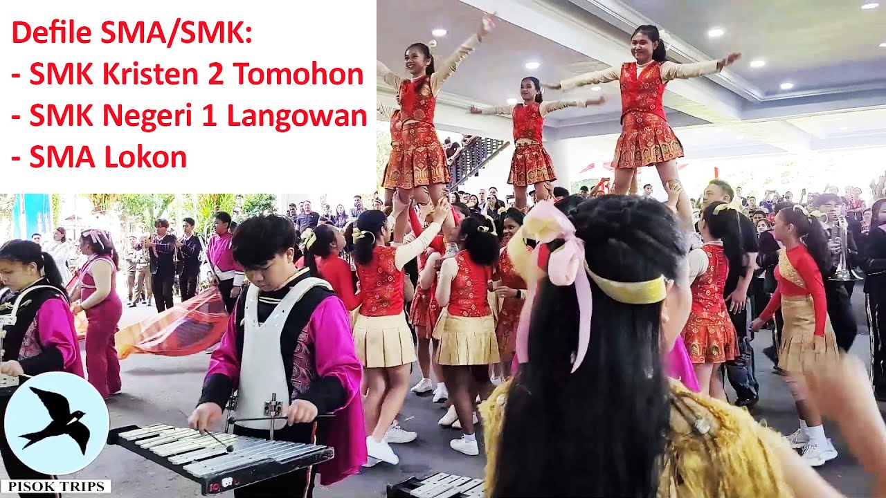 Defile SMA/SMK: SMK Kristen 2 Tomohon, SMK Negeri 1 Langowan, SMA Lokon || Hardikanas 2025