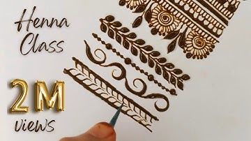 Henna Class for Beginners| Part 1 | Tips and tricks | basic henna elements | Mehendi class Malayalam