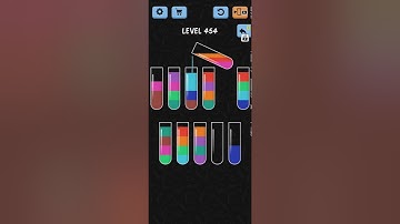 Water Color Sort Level 454 455 Solution WalkThrough Gameplay