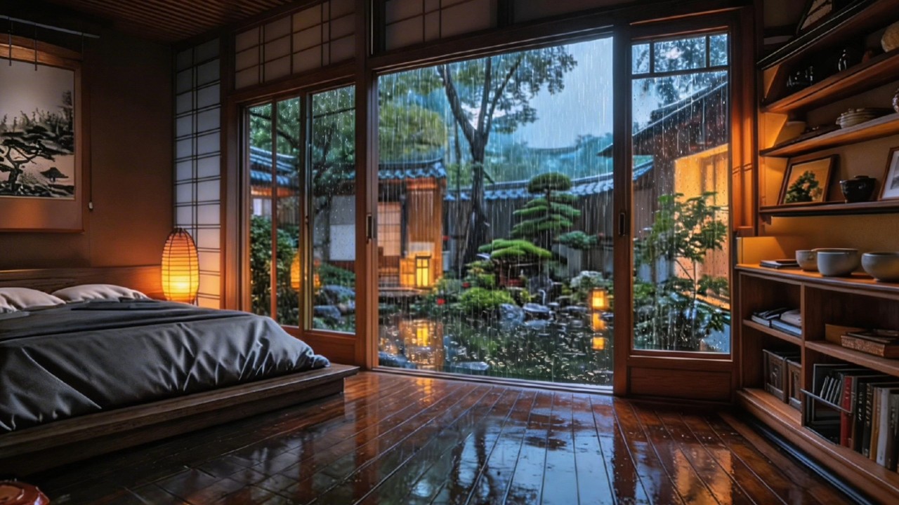Heavy Rain & Thunder Sounds for Deep Sleep 🌧️ Thunderstorm Ambience  in the afternoon