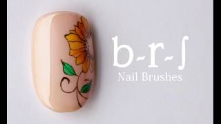 【b-r-s color gel liner 手描きネイルアート3】flower art nail