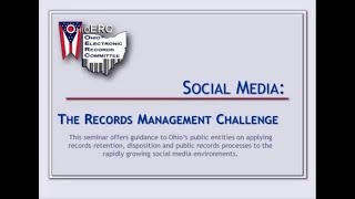 Managing Social Media Records
