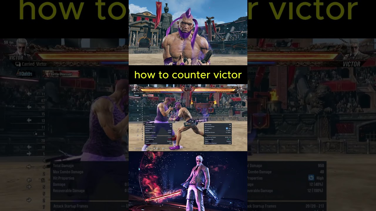 how to counter victor tekken8 #tekken8 #victorchevalier #Azur