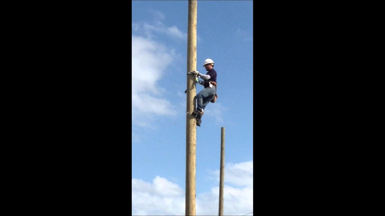 AT&T Pole Climbing Ft Lauderdale, FL - YouTube