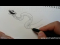 Как нарисовать змею гелевой ручкой