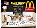 MCDONALDS PEANUTS SNOOPY NASA Happy Meal Toys Books 50th Anniversary August 2019 All 8 Toys