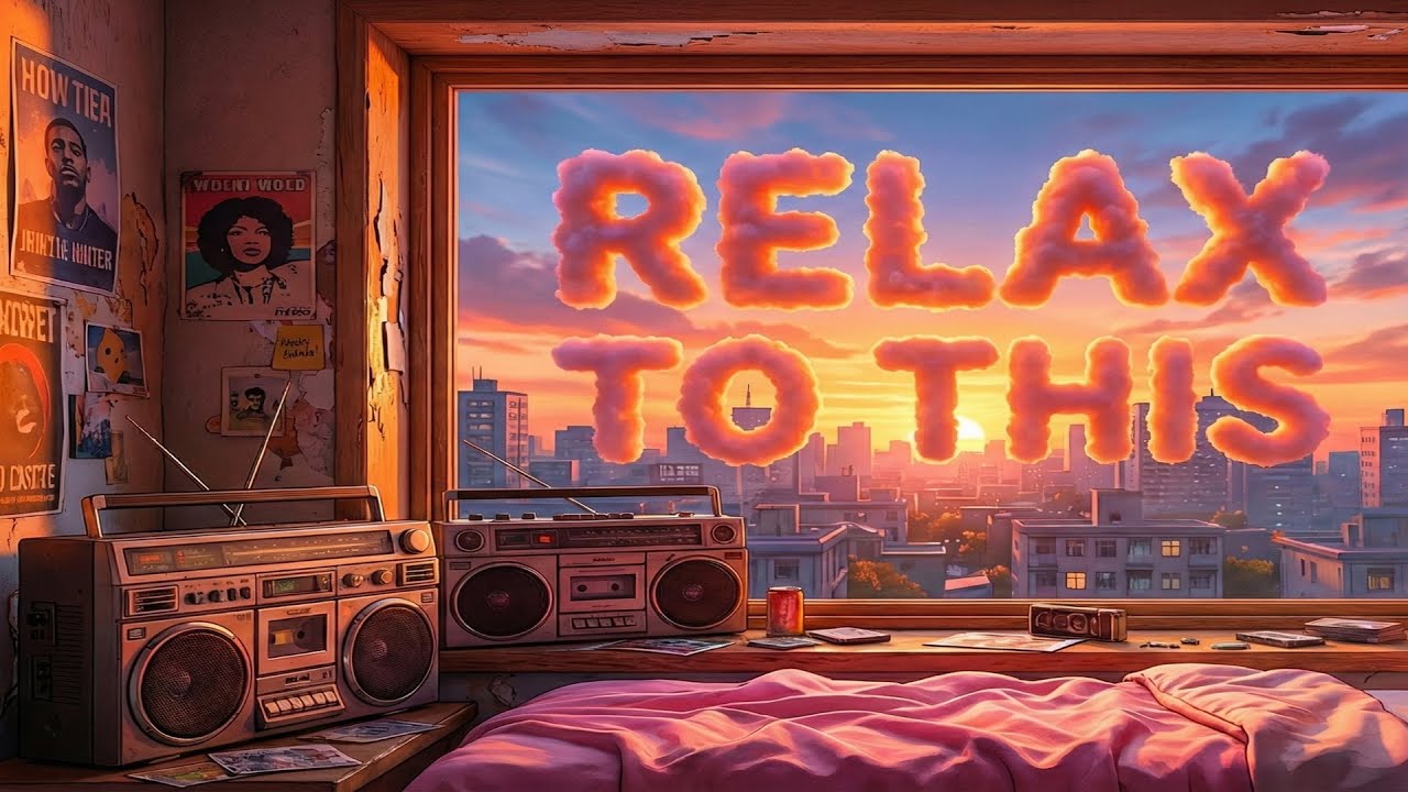 Relaxing Sleep Story in a Cozy 80s Room | Dreamlike Clouds, Soft Synthwave Ambience