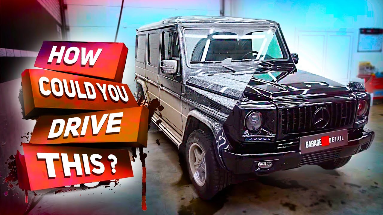 Deep clean of neglected, trashed G55 AMG - YouTube
