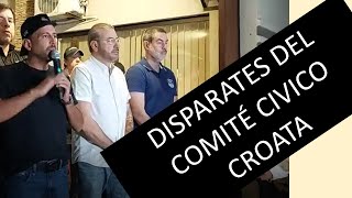 DISPARATES DEL COMITÉ CIVICO CROATA EN CABILDO DE LUIS FERNANDO CAMACHO EN SANTA CRUZ