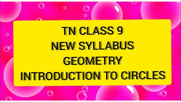 TN Samacheer 9 Maths Geometry Introduction To Circles