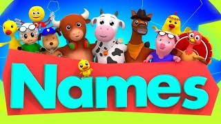 Learn Animal Names | Learning Videos And Nursery Rhymes For Children