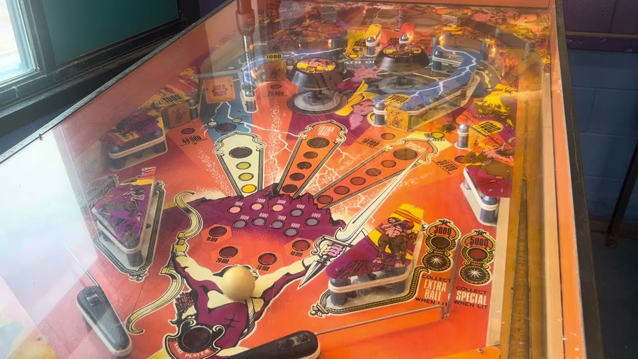 Atari 1979 Hercules giant pinball machine at Joe’s playland