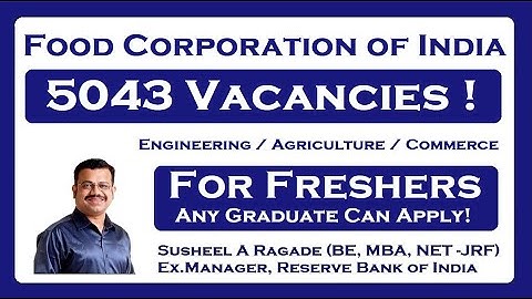 FCI 5043 Vacancies !