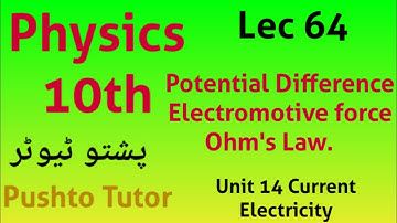 Potential Difference , Electromotive Force, Ohm