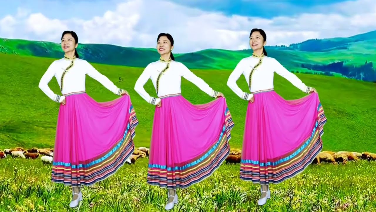 蒙古风广场舞《草原上的好姑娘》欢快优美背面+正面镜像完整演示