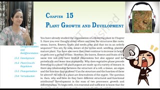 Plant Growth and Development NCERT Audiobook |NCERT Class11 Biology Audiobook | NCERT Reading