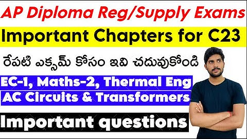C23 Important Questions for Electronics-1, Ac Circuits, Thermal Engineering, Maths-2 | diploma exams