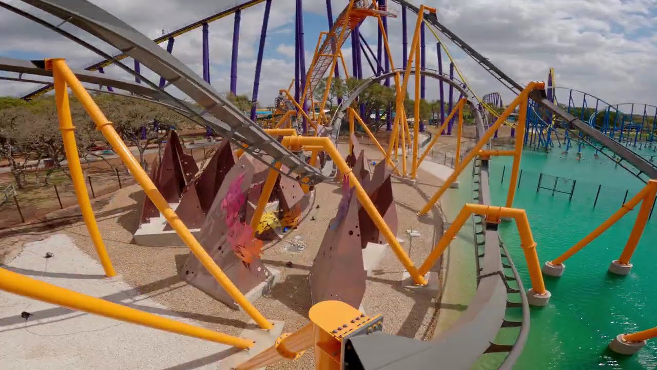 Barracuda Strike Drone and Off-ride footage | SeaWorld San Antonio's New Coaster