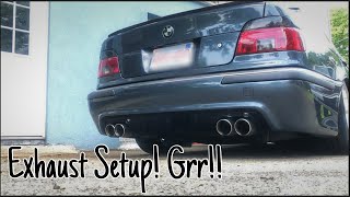 BMW 540i EXHAUST SETUP STRAIGHT PIPED