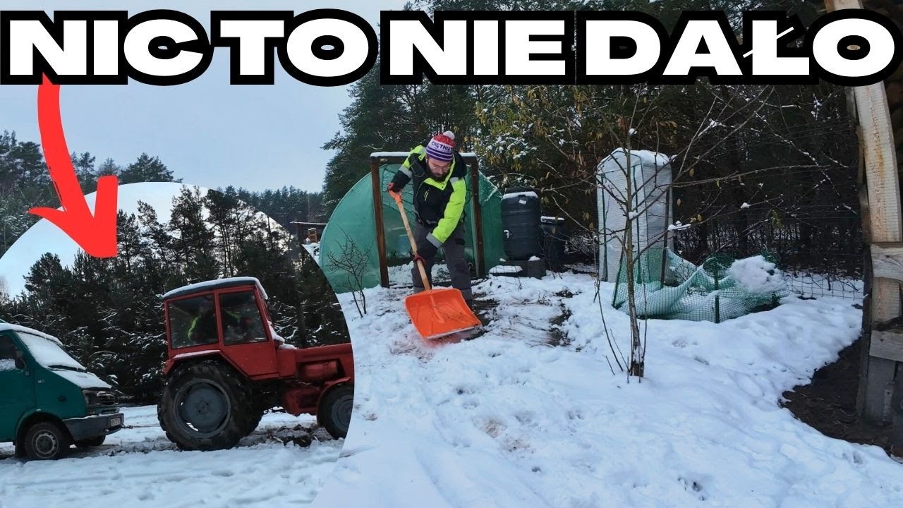 Nawożenie ogródka śniegiem i Włademirec ciągnie Lublina