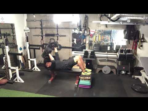Hooklying Recirpocal Tricep Extension w/Respiration