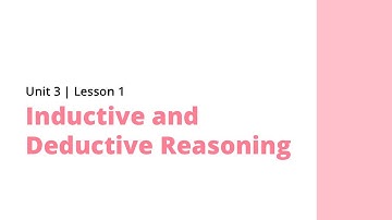 Unit 3 | Lesson 1: Inductive and Deductive Reasoning (Mathematics in the Modern World)
