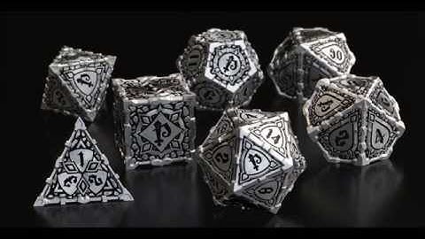 Pathfinder & Q-workshop Metal RPG Dice Set