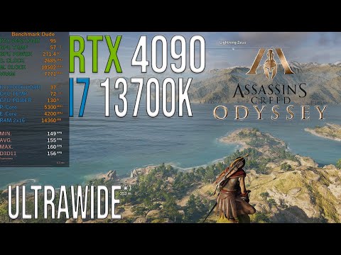 Assassin's Creed Odyssey | RTX 4090 + I7 13700K | Max Settings | Ultrawide 3440x1440