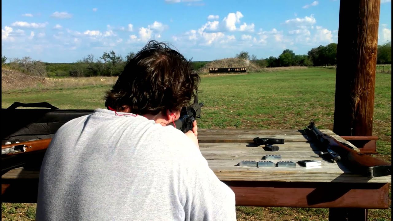 Shooting ar 15 iron sights 100 yards YouTube