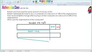 Solving a Word Problem (1) (Percentage) ~ 6th Grade