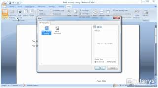 How to create or edit a Word 2007 document template?