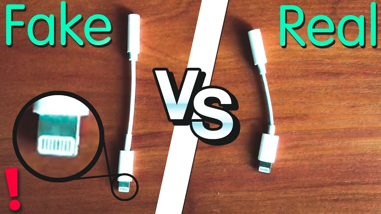 Lightning cable to 3.5mm jack ORIGINAL vs FAKE Переходник Lightning