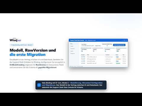 Data Binding mit EF Core - Modul 2: Modell, RowVersion und die erste Migration