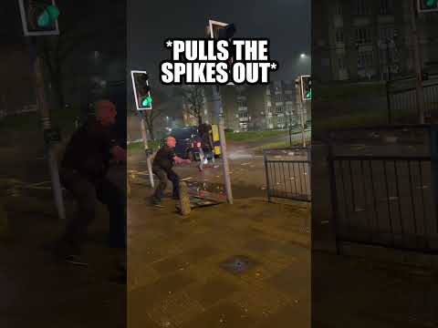 Criminals Tires Gets Destroyed Using Spike Trap Junaidahmad0984