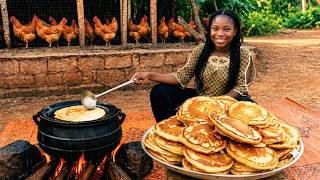 Healthy Farm Breakfast with Soft Pancakes & Fresh Salad | Rural Life screenshot 2