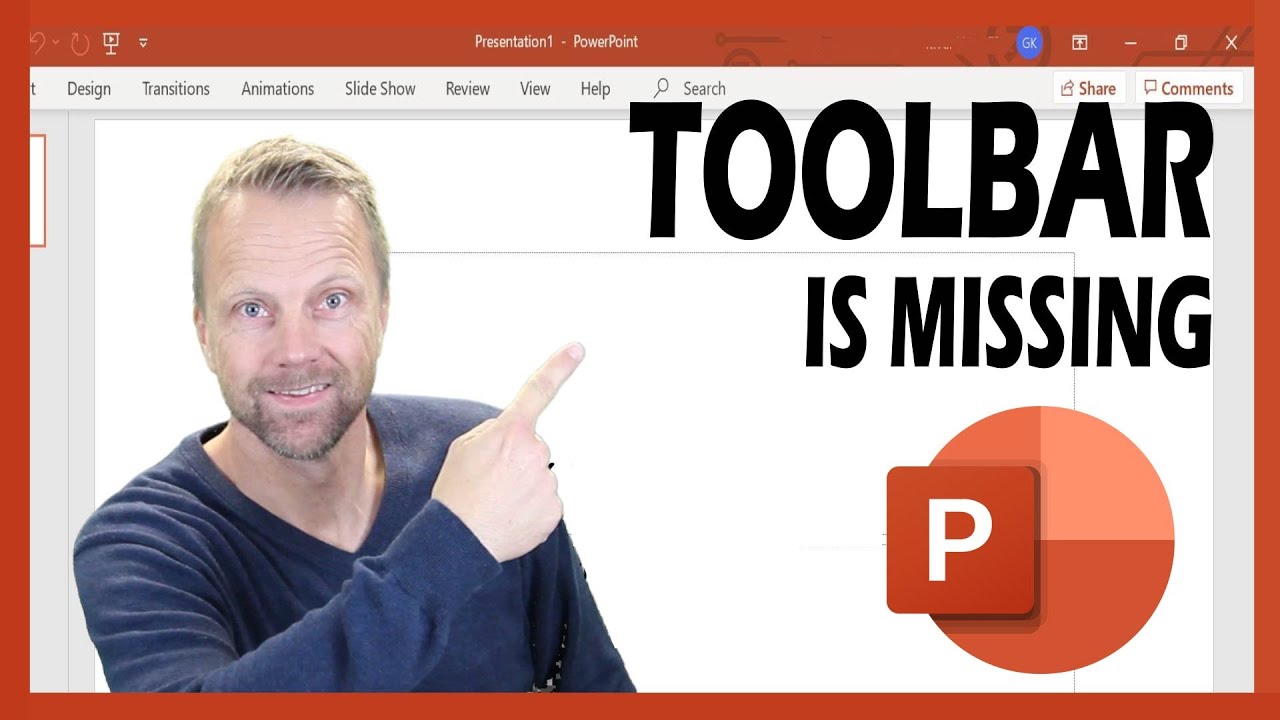 แถบเครื่องมือ powerpoint Update 2022 Toolbar is missing in PowerPoint