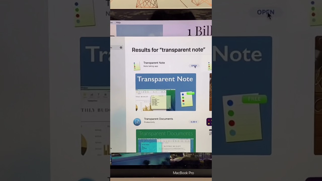 How to read notes during presentation: Transparent note