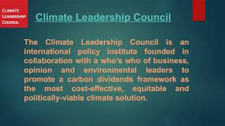 Climate Leadership Council Ted Talk