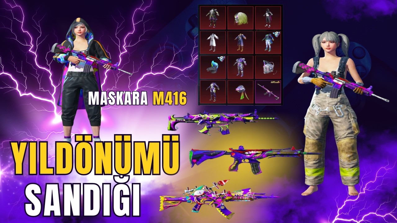 PUBG Mobile Yıl Dönümü Sandığı Açtım! Maskara M416 Çıktı mı? 😱