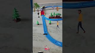 A Cat Crossing Railway Track To Meet Her Owner Thomas Train Is Approaching Fast