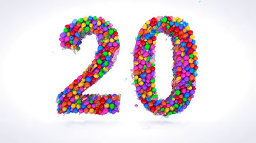 Learn Number 20 on 3d Color Balls | Sparta Melting Point Effects (sponsored by preview2effects)