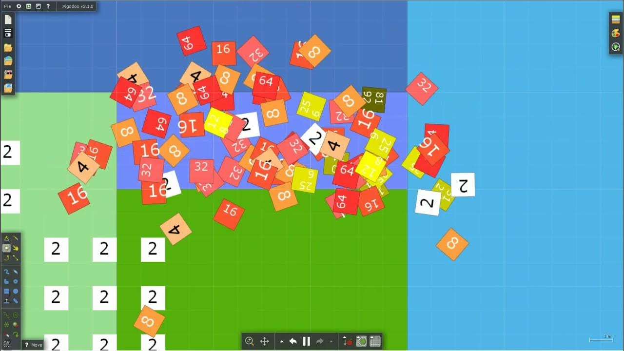 2048 working tile in algodoo YouTube